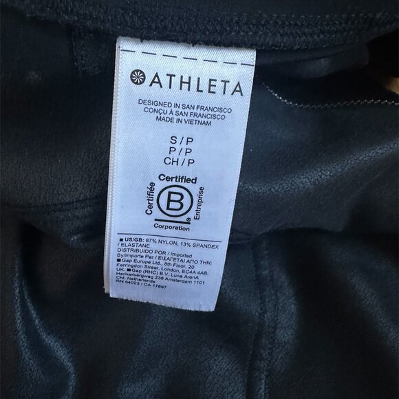 Athleta Sculptek Delancey Gleam High Rise Straight Leg Pant in Black Size S - Picture 7 of 10